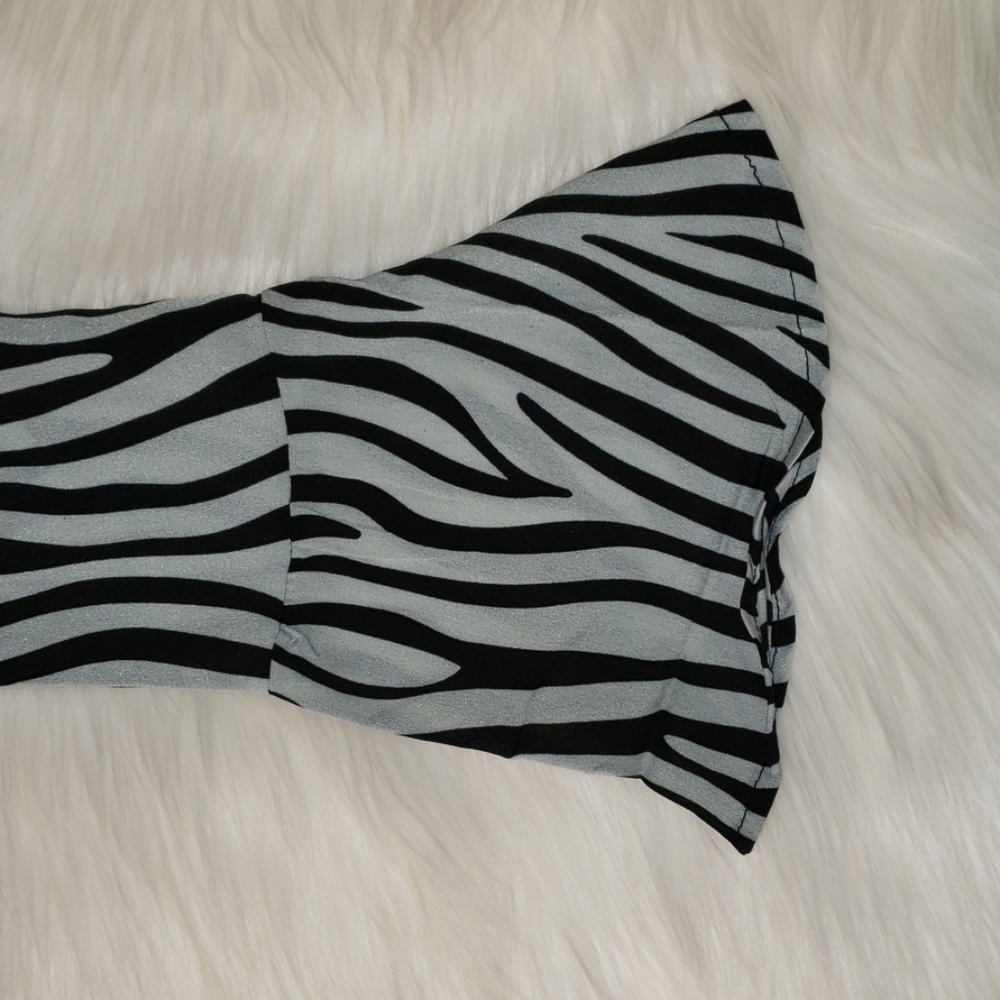 New Sexy Wrap Zebra Print Dress - Picture 3 of 6